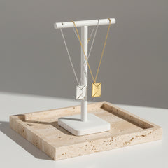 Creative Titanium Steel Envelope Necklace for Couples