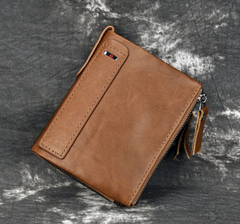 RFID-Blocking Genuine Leather Wallet for Men