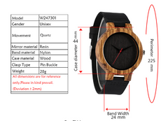 Men's Bamboo Wood Quartz Watch