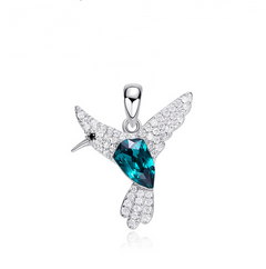 Swarovski Crystal Bird Necklace in 925 Silver - August Bloom