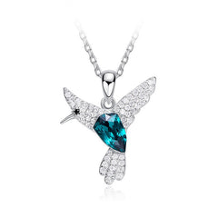 Swarovski Crystal Bird Necklace in 925 Silver - August Bloom