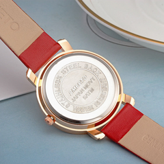 Liquid Sand Watch, Diamond Quartz Watch, Waterproof Leather Strap - August Bloom