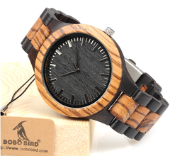 Zebra Wood Watch - August Bloom
