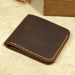Handmade Genuine Leather Retro Wallet for Men Brown