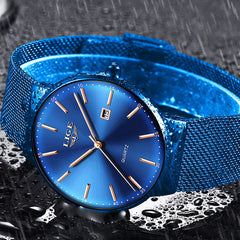 Ultra-thin Waterproof Mesh Strap Watch