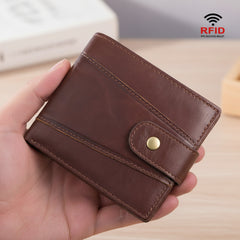 Vintage Leather Wallet for Men coffee