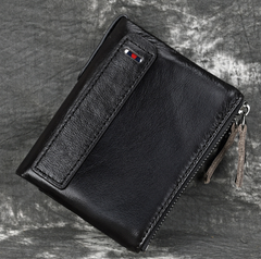 RFID-Blocking Genuine Leather Wallet for Men