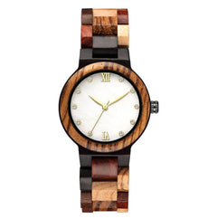 Simple Pearl Shell Color Wood Ladies Watch - August Bloom