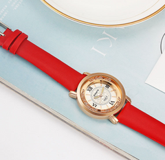 Liquid Sand Watch, Diamond Quartz Watch, Waterproof Leather Strap - August Bloom