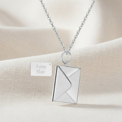 Creative Titanium Steel Envelope Necklace for Couples