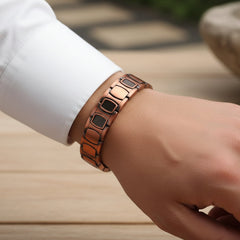 Retro Red Copper Magnet Energy Bracelet Bronze PT999