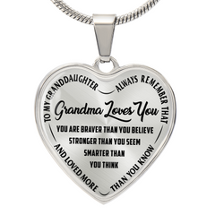 Grandma Loves You - Heart Necklace - August Bloom