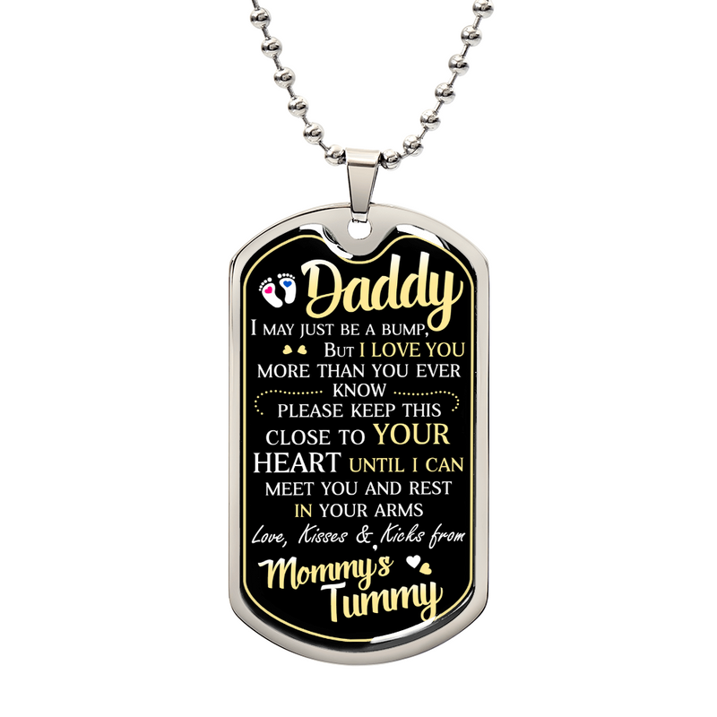 Dad To Be - Dog Tag Necklace - August Bloom