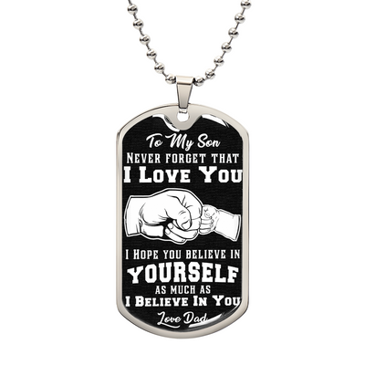 Believe In Yourself - Dog Tag Necklace - August Bloom