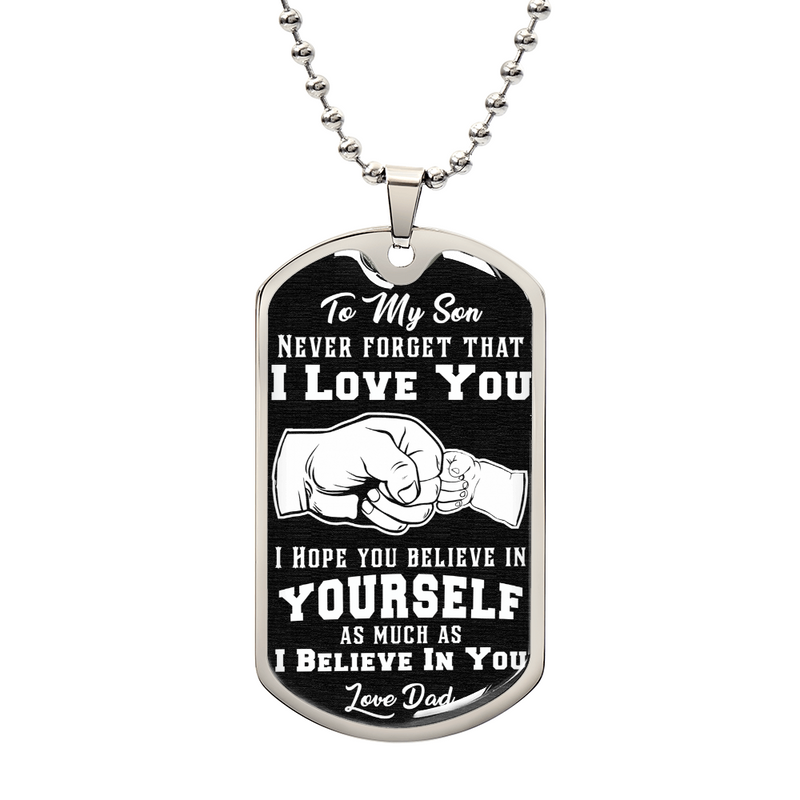 Believe In Yourself - Dog Tag Necklace - August Bloom