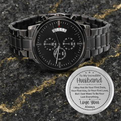 To My Husband Your Last Everything (Charcoal Black) – Men's Watch