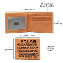 To My Man Inspiration (Black) – Leather Wallet - August Bloom