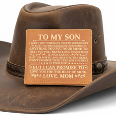 To My Son Promise (Brown) – Cowhide Leather Wallet