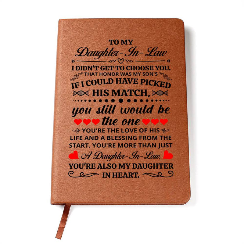 To My Daughter-in-Law Honor – Leather Journal - August Bloom