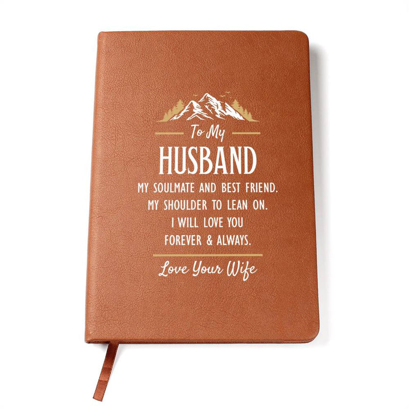 My Soulmate and Best Friend - Leather Journal - August Bloom