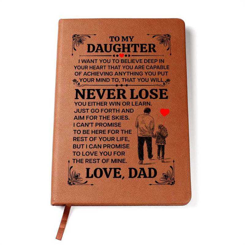 To My Daughter Promise – Leather Journal - August Bloom