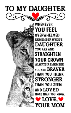 To My Daughter Lion Crown – Vegan Leather Journal - August Bloom