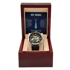 My Hero Dad - Openwork Watch - August Bloom