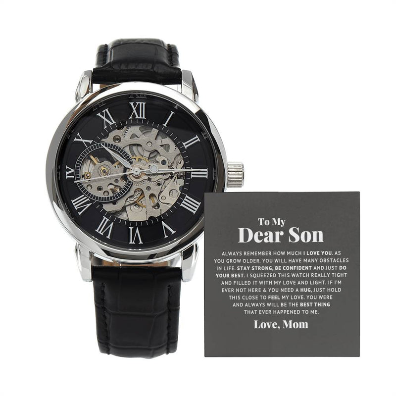 To My Dear Son Always Remember I Love You – Openwork Watch - August Bloom