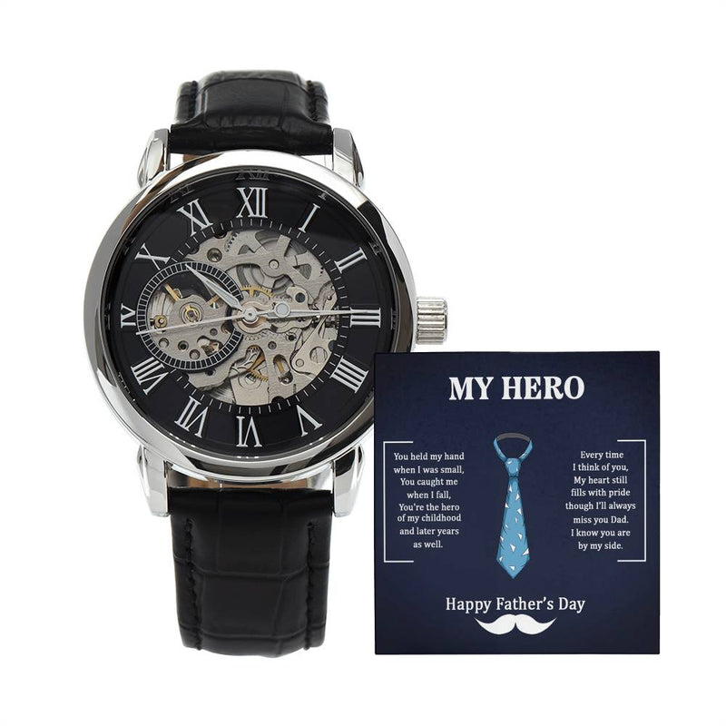 My Hero Dad - Openwork Watch - August Bloom