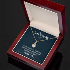 The Love Of My Life - Alluring Beauty Necklace 18K Yellow Gold Finish Luxury Box