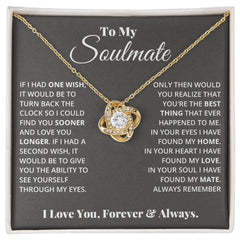 To My Soulmate - Love Knot Necklace - August Bloom