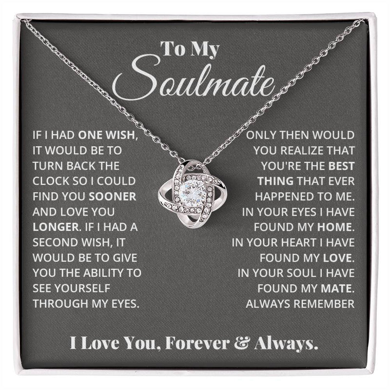 To My Soulmate - Love Knot Necklace - August Bloom
