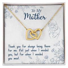 Thank You For Always Being There - Interlocking Hearts Necklace - August Bloom