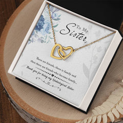 To My Sister - Interlocking Hearts Necklace - August Bloom