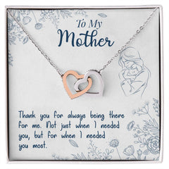 Thank You For Always Being There - Interlocking Hearts Necklace - August Bloom