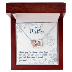 Thank You For Always Being There - Interlocking Hearts Necklace - August Bloom