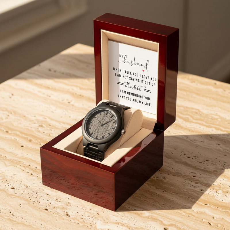 You Are My Life- Wooden Watch