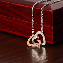 Interlocking Hearts Necklace - August Bloom