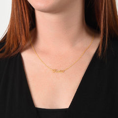 Classic Style Name Necklace - August Bloom