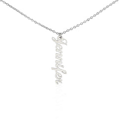 Classic Vertical Name Necklace - August Bloom