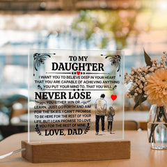 To My Daughter Promise – Acrylic Square - August Bloom