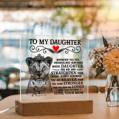 To My Daughter Lion Crown – Acrylic Square - August Bloom