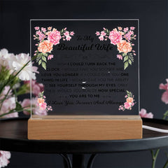 To My Beautiful Wife – Acrylic Square - August Bloom