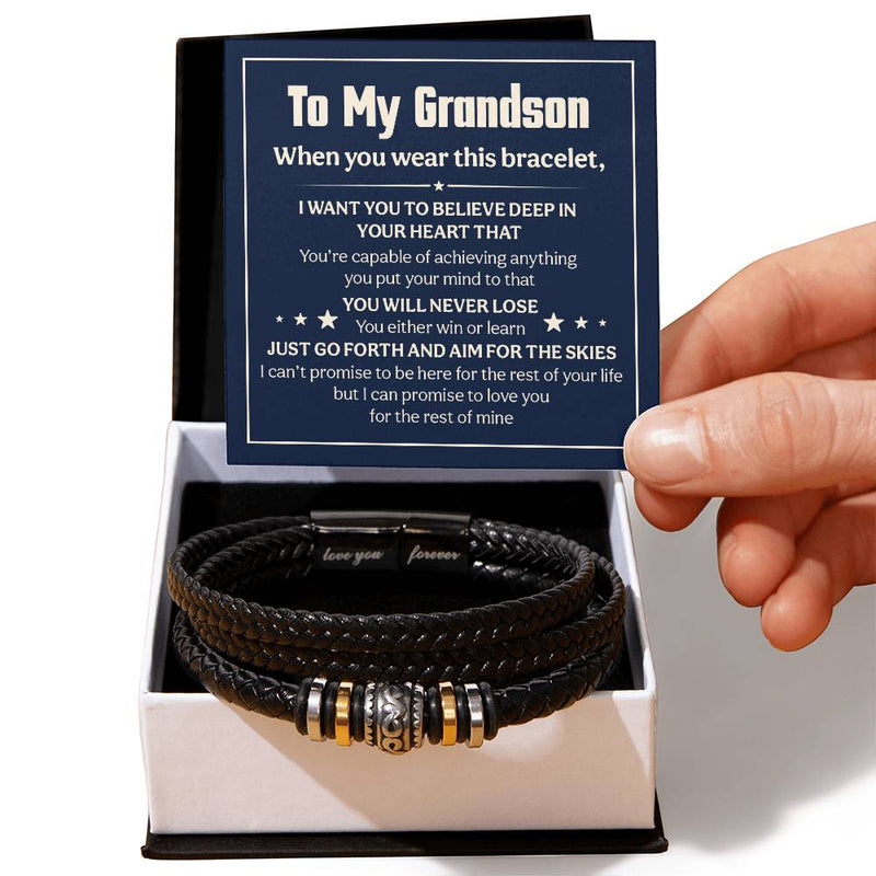 Love You Forever Will Never Lose (To My Grandson) – Bracelet - August Bloom