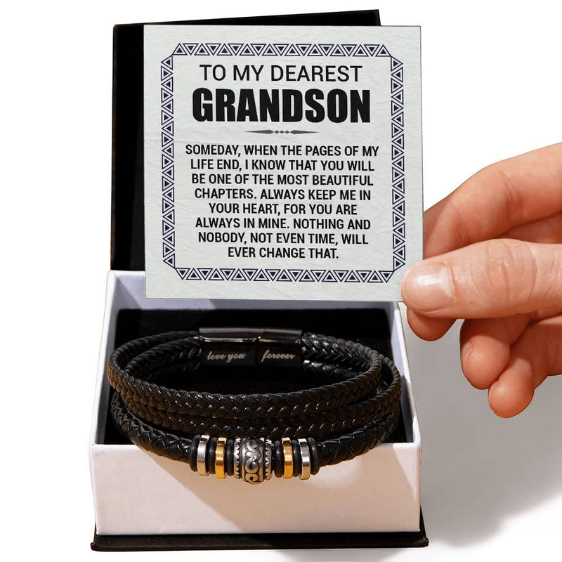 Pages of My Life Love You Forever (To My Grandson) – Bracelet - August Bloom