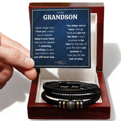 Never Forget Love You Forever (To My Grandson) – Bracelet - August Bloom