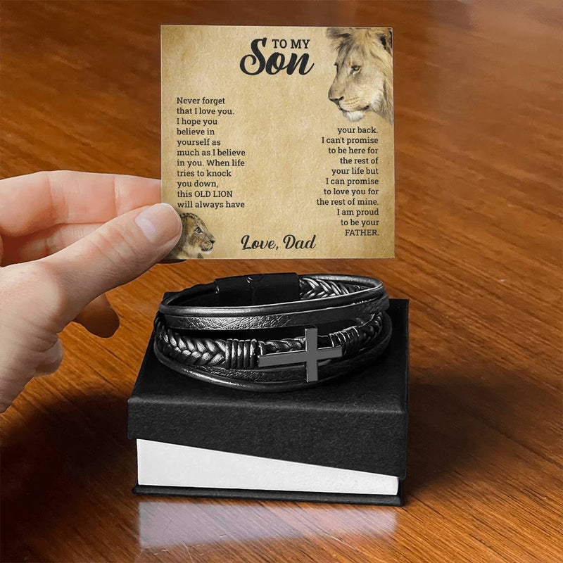 To My Son - Cross Bracelet - August Bloom