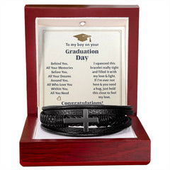 To My Boy Graduation Memories (Love You Forever) – Cross Bracelet - August Bloom