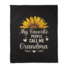 My Favorite People Call Me Grandma – Coral Fleece Blanket - August Bloom