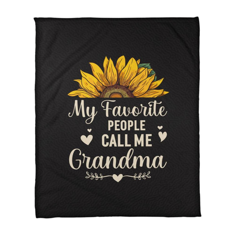My Favorite People Call Me Grandma – Coral Fleece Blanket - August Bloom